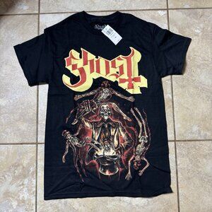 Ghost Magician Swirling Skeletons T-Shirt SMALL New